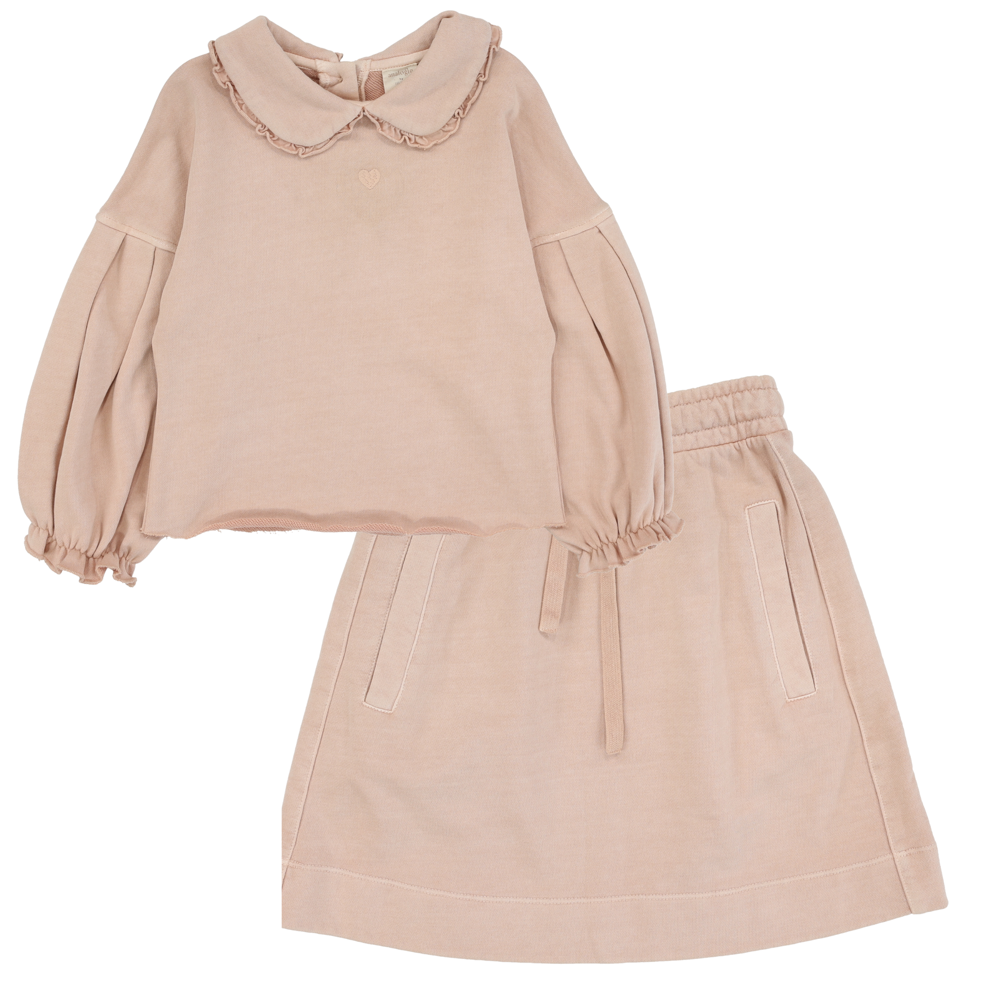 Pink Wash Sweatshirt Set