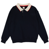 Bon Voyage Sweatshirt Polo-Navy