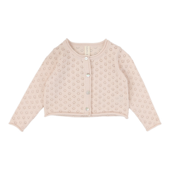 Knit Pointelle Cardigan - Petal