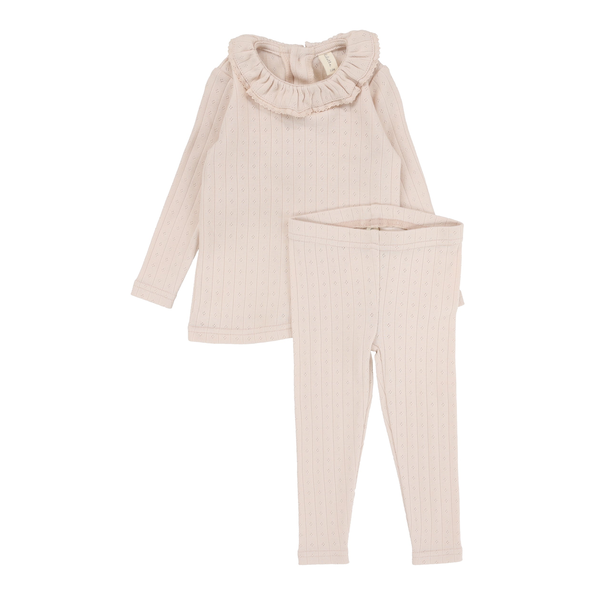 Fine Pointelle Collar Set - Petal Ruffle