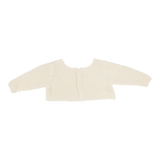 Chunky Knit Shrug - Cream Scallop