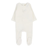 Velour Forest Graphic Footie - Winter White/Oat