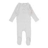 Striped Pointelle Footie