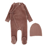 Velour Wrap Footie Set