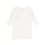 Basic Knit Three Quarter Sleeve Crewneck Sweater