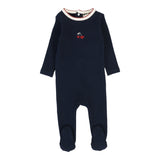 Bon Voyage Girl Footie-Navy Girl