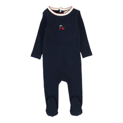 Bon Voyage Girl Footie-Navy Girl