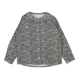 Daisy Floral Blouse-Dusty Blue