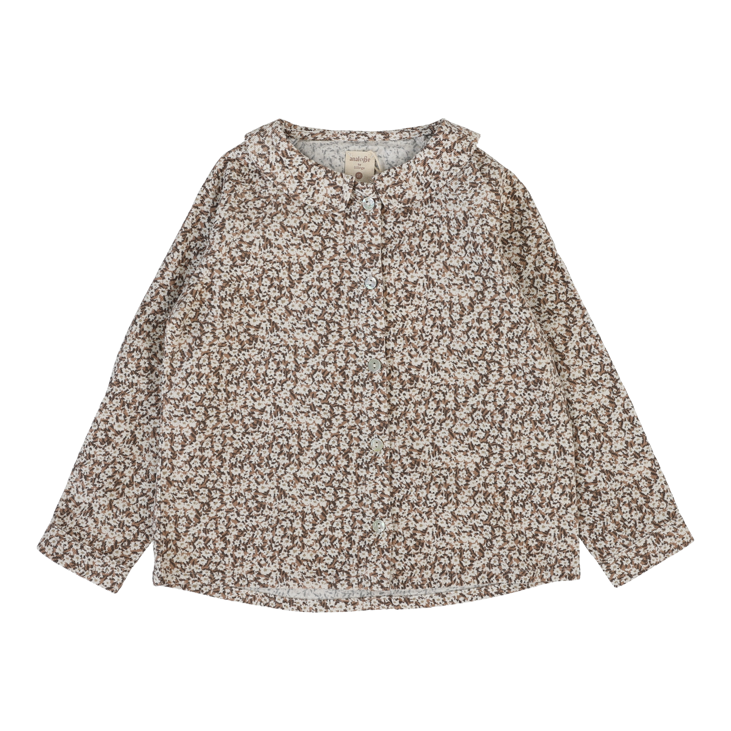 Daisy Floral Blouse-Dusty Pink
