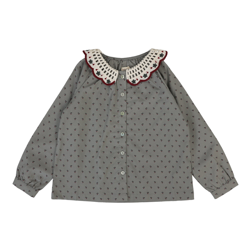 Primrose Blouse-Pale Grey