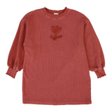 Sherpa Tulip Dress-Mineral Red