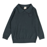 Knit Polo-Slate