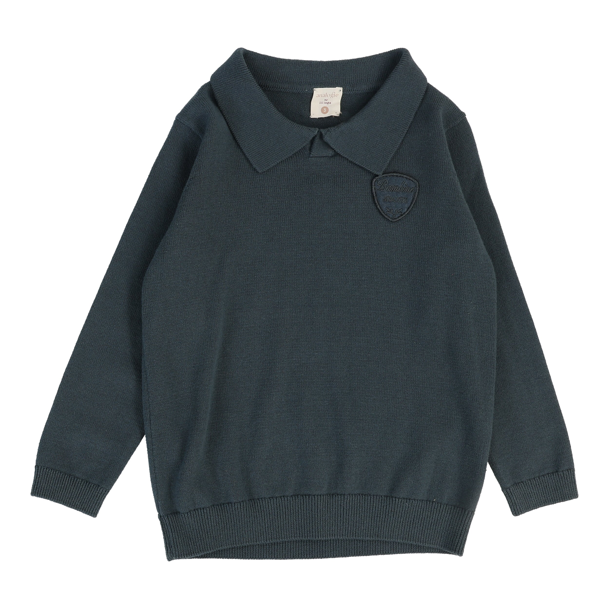 Knit Polo-Slate