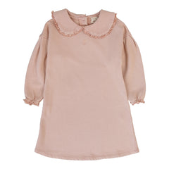 Wash Sweatshirt Dress-Dusty Pink
