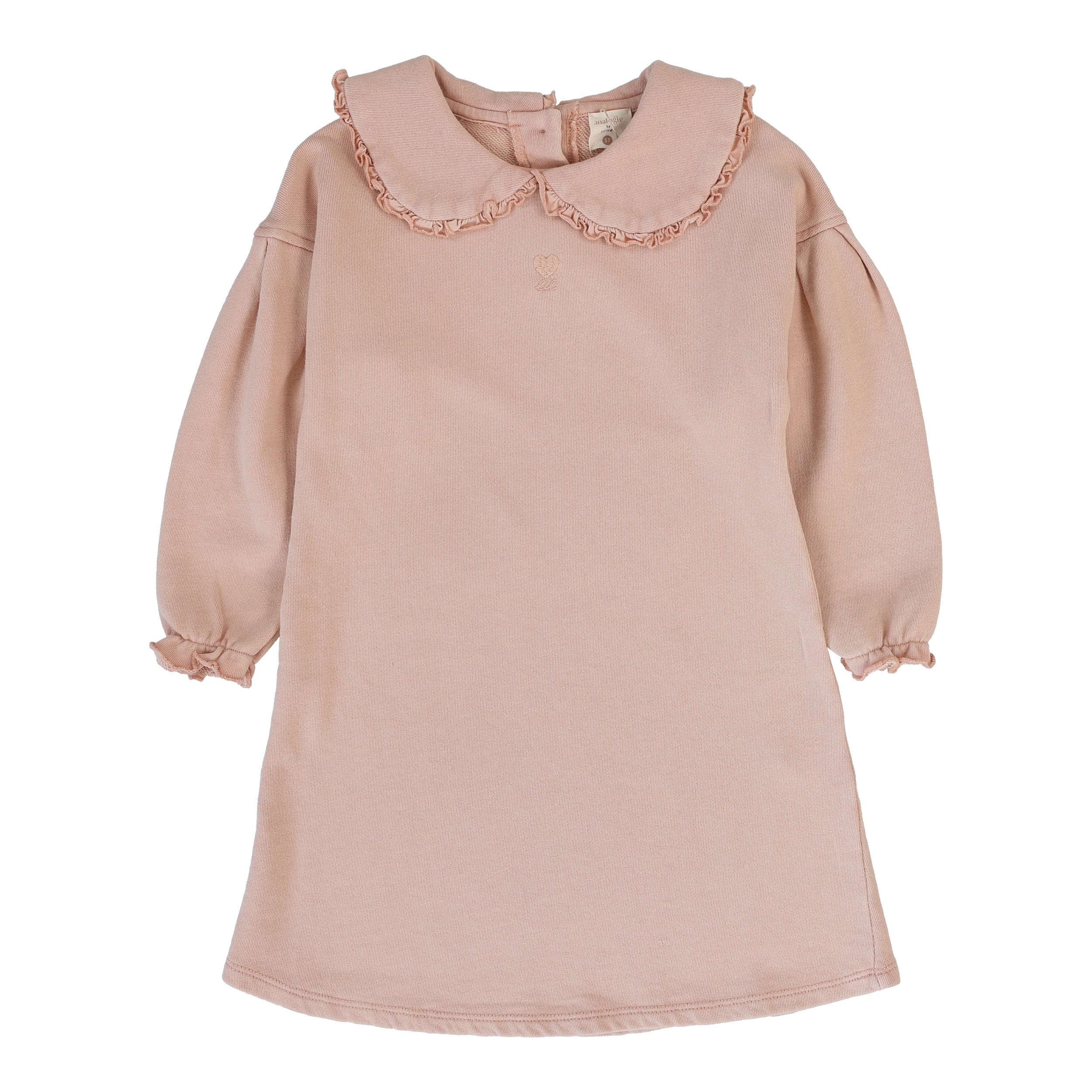 Wash Sweatshirt Dress-Dusty Pink