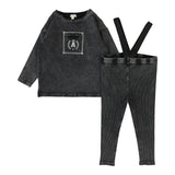 Boys Pocket Tee Set-Black Wash