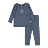 Emblem Lounge Set-Off Blue