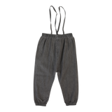 Bubble Suspender Pants-Grey Wash