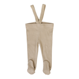 Footed Suspender Leggings-Oat