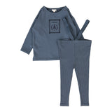 Boys Pocket Tee Set-Off Blue