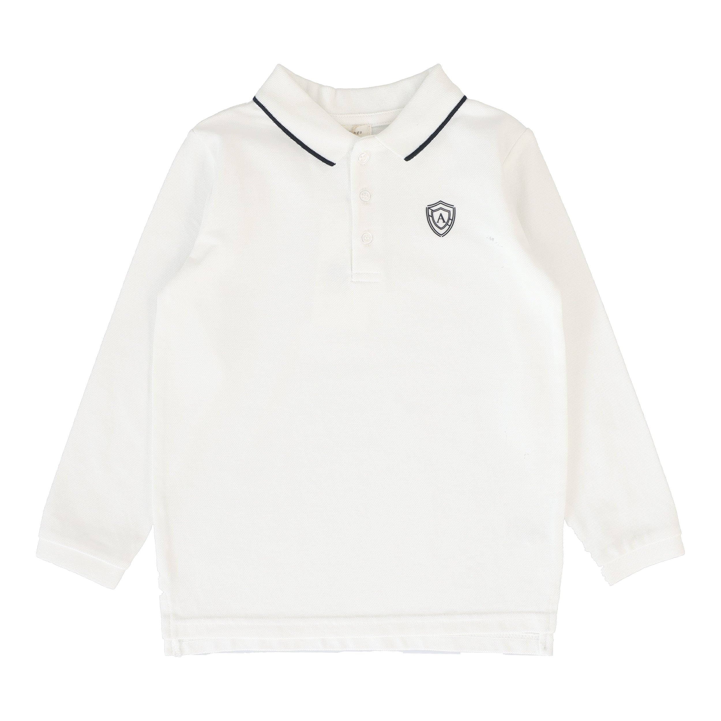 Collar Trim Polo-White