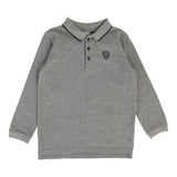 Collar Trim Polo-Grey
