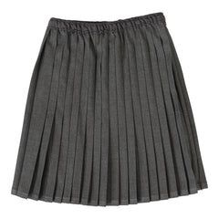 Knife Pleated Skirt-Mid Grey