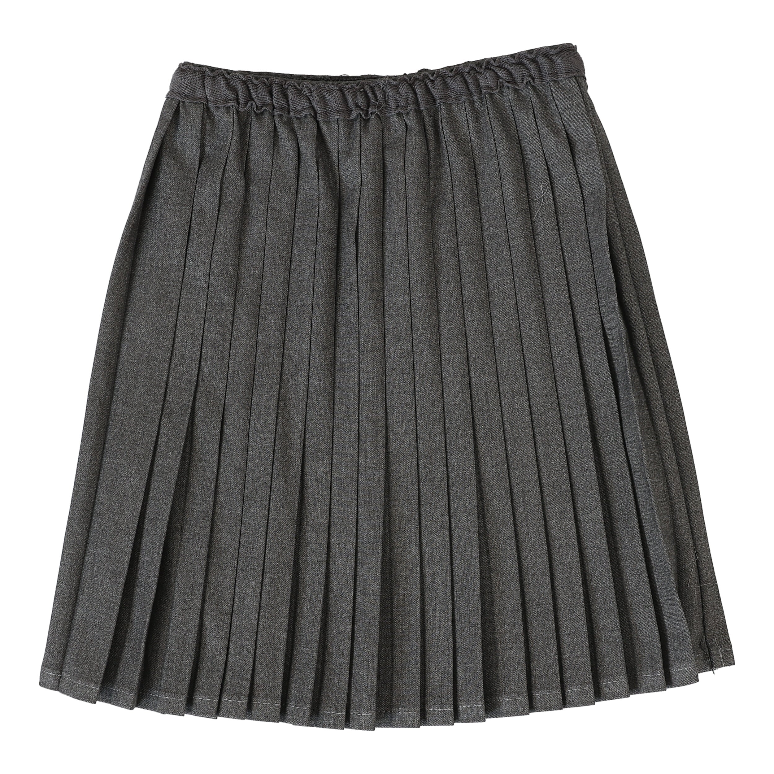 Knife Pleated Skirt-Mid Grey
