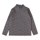 Floral Mockneck-Grey Floral