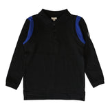Striped Accent Polo-Black
