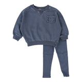 Wash Boys Sweatshirt Set-Blue Wash