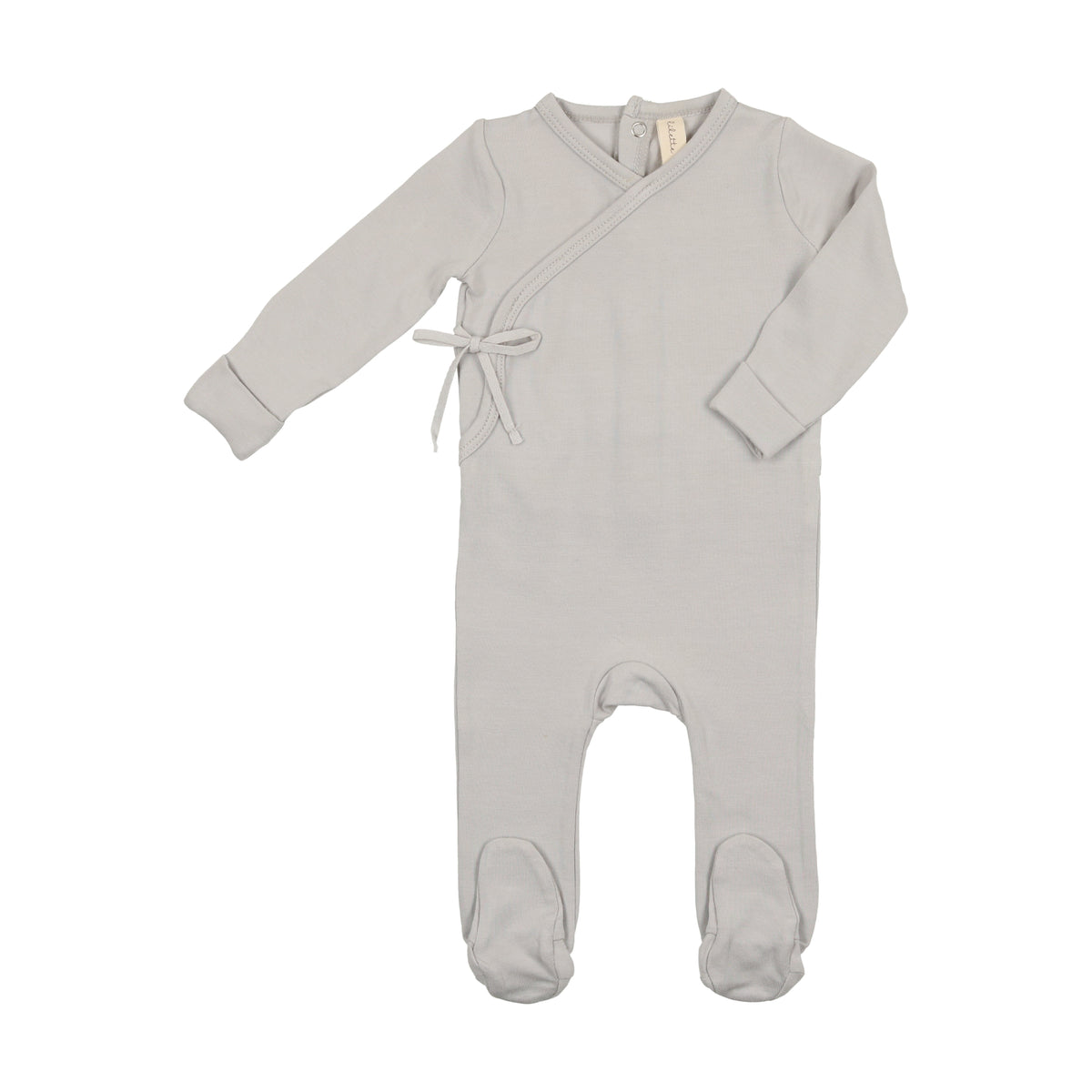 BRUSHED COTTON WRAPOVER FOOTIE – Lil Legs Baby