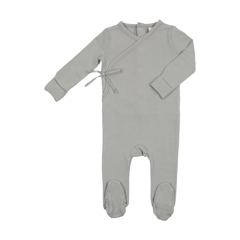 BRUSHED COTTON WRAPOVER FOOTIE