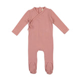 Brushed Cotton Wrapover Footie