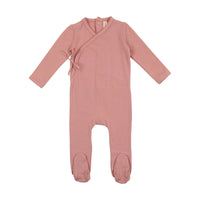 BRUSHED COTTON WRAPOVER FOOTIE
