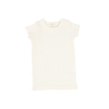 Basic Ribbed Short Sleeve Tee - Ivory
