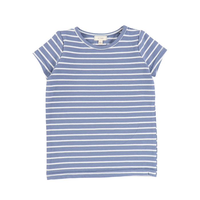Striped Girls Fitted Tee Short Sleeve