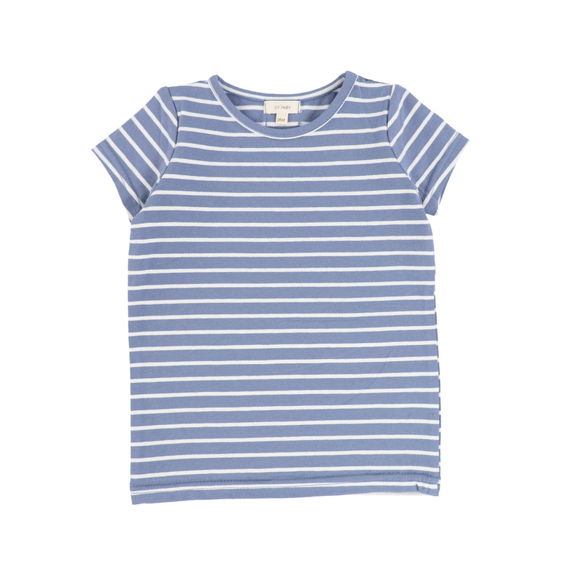Striped Girls Fitted Tee Short Sleeve