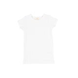 Basic Ribbed Short Sleeve Tee - White