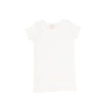 Basic Ribbed Short Sleeve Tee - Winter White