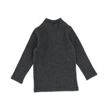 Ribbed Mockneck - Heather Grey