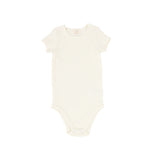 Basic Ribbed Short Sleeve Onesie - Ivory
