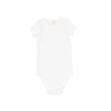 Basic Ribbed Short Sleeve Onesie - White