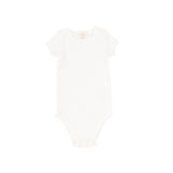 Basic Ribbed Short Sleeve Onesie - Winter White
